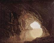 Joseph wright of derby Cave at evening, by Joseph Wright, Spain oil painting artist
